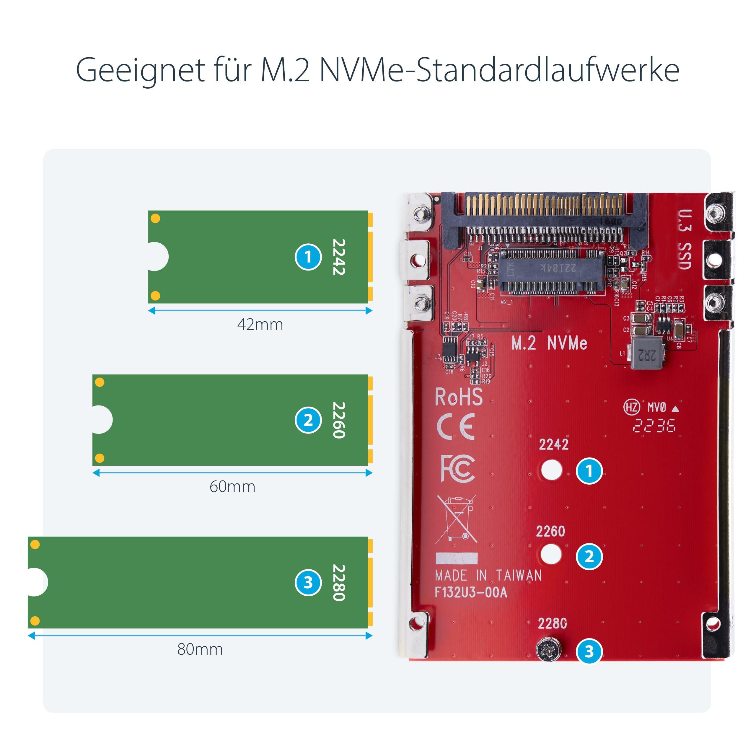 StarTech.com M.2 auf U.3 Adapter für M.2 NVMe SSDs – Bild 5