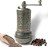 Vista 9 de Molinillo de pimienta - Molinillo manual de especias - Molinillo de hierbas - Molinillo de pimienta - Molinillo de granos de café (marrón envejecido)