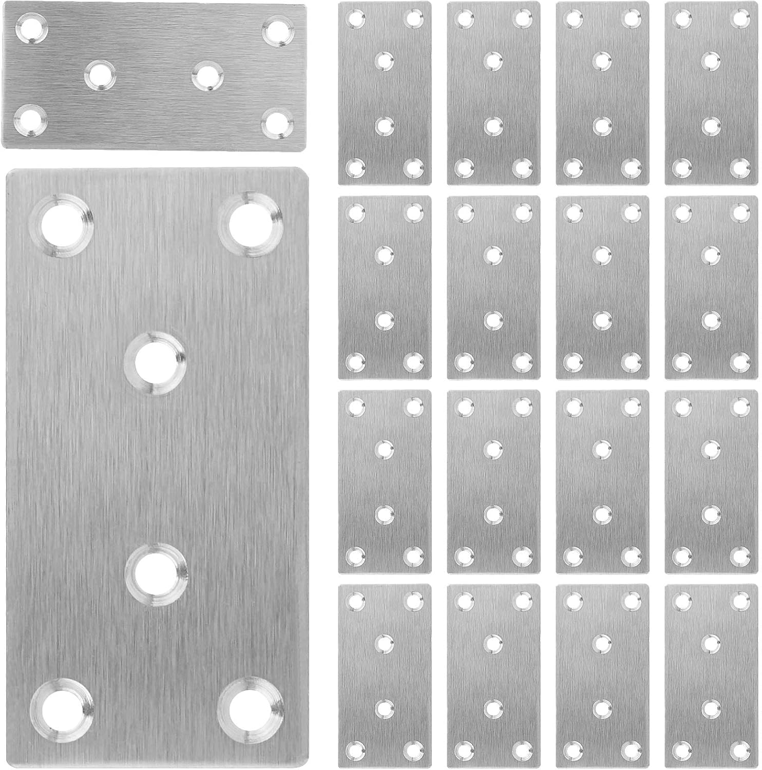 30PCS Silver Mending Plate, Heavy Duty Stainless Steel Mending Plate