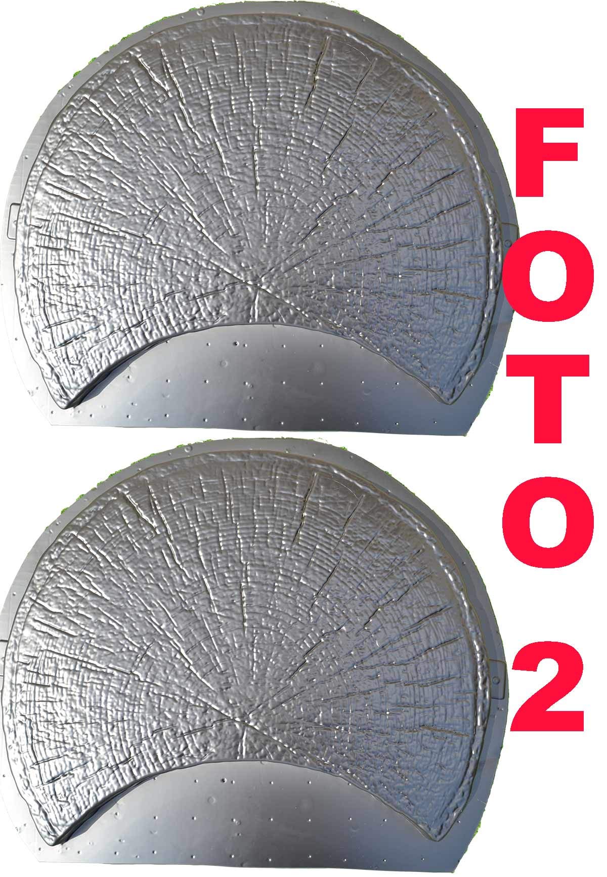 SvitMolds 2 Pieces Mold Log Stepping Stone abs Plastic Concrete Garden Path #S07