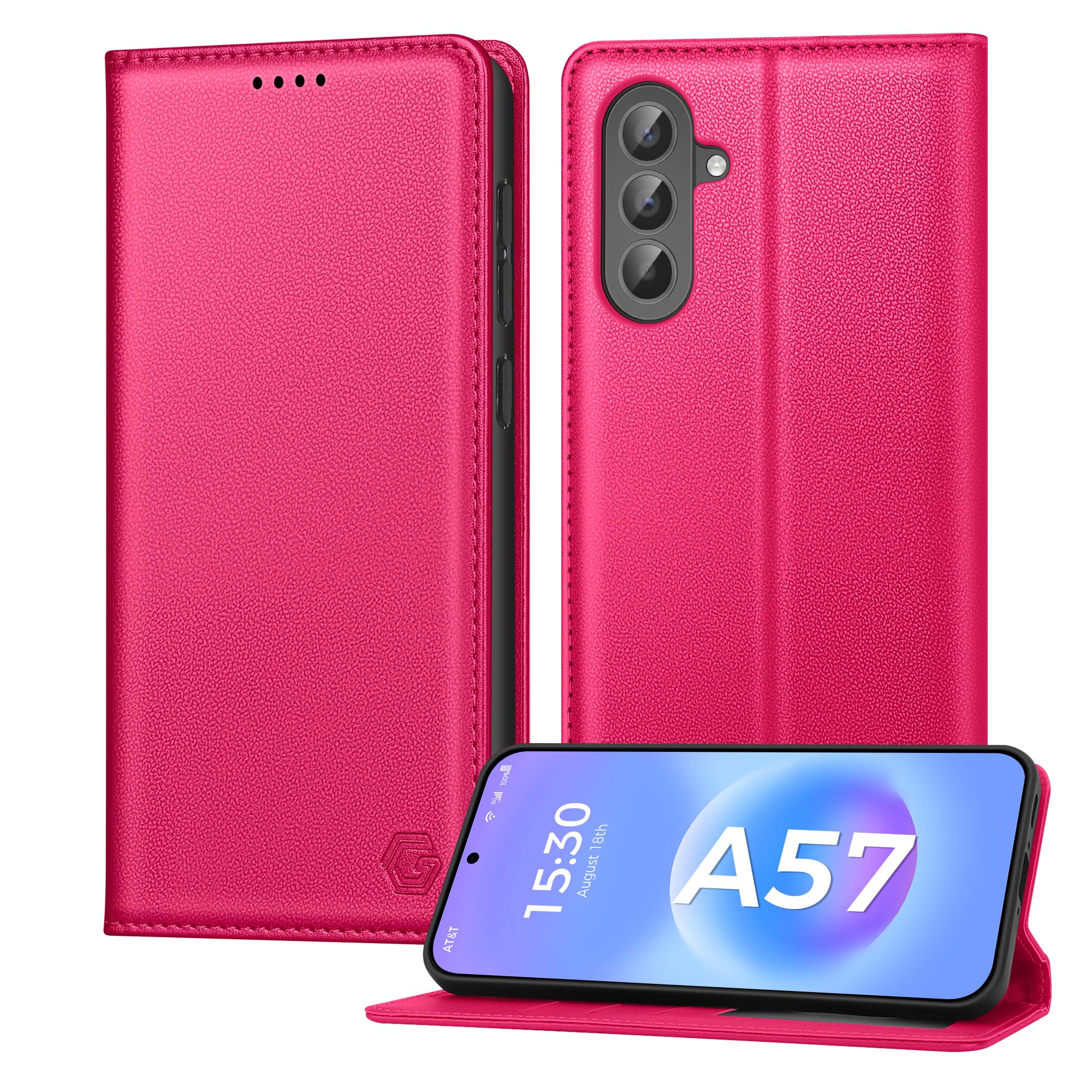Kirnntca Handyhülle für Samsung Galaxy A57 5G Hülle, Kartenfach Premium PU Leder Klapphülle Schutzhülle, Standfunktion Tasche Flip Case für Samsung Galaxy A57 5G