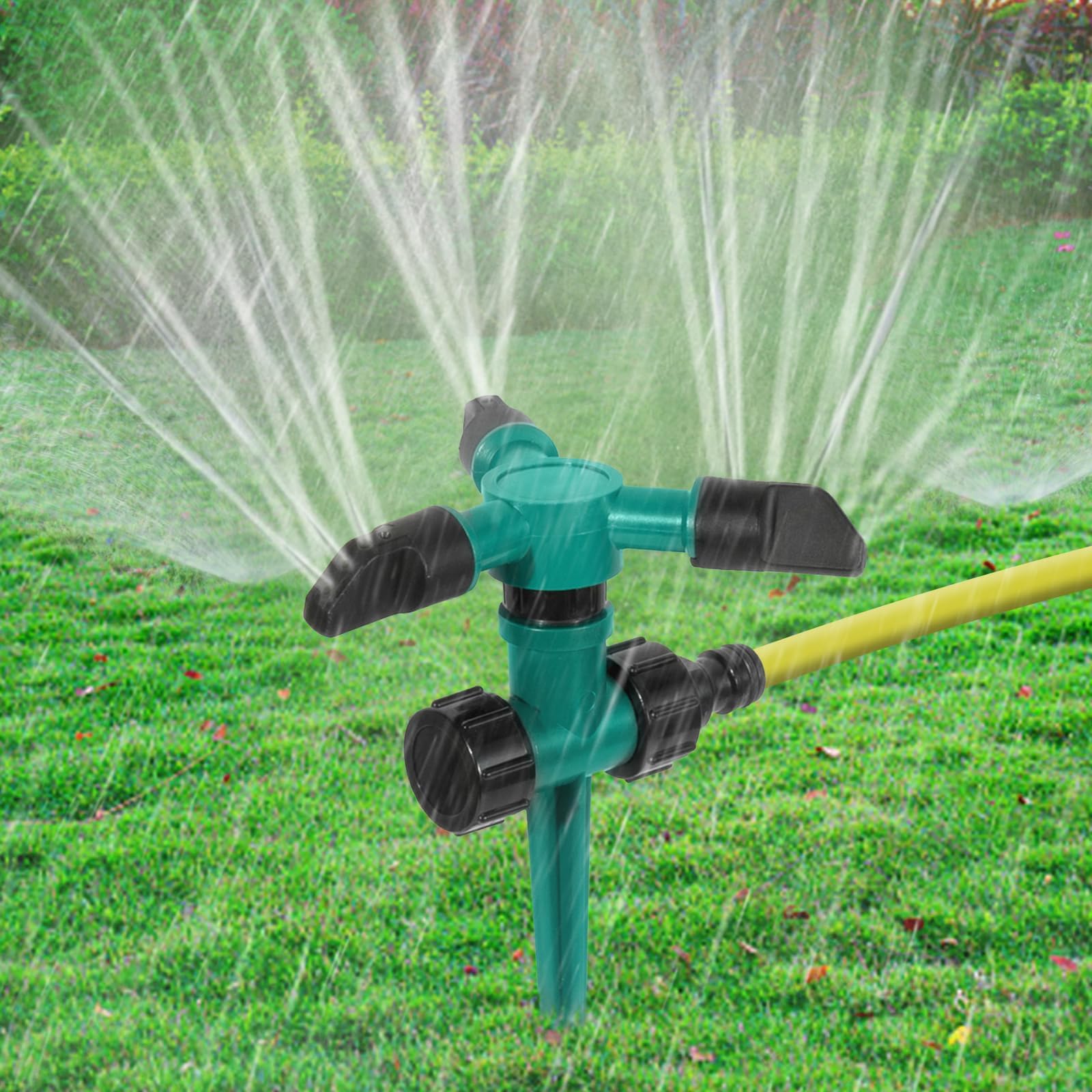 HOQLU 360° Rotating Sprinklers for Yard and Garden. Large