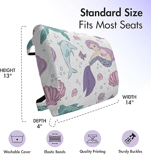 Miniatura 20 de Lunarable Teal Travel Pillow Neck Rest, Aquatic Fauna Theme Hand Drawn Style Various Starfish in Blue Shades, Memory Foam Traveling Accessory for