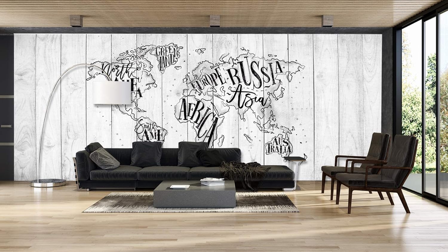 Oedim Fotomural Vinilo para Pared Mapa Mundi | 100 x 70 cm | Salones