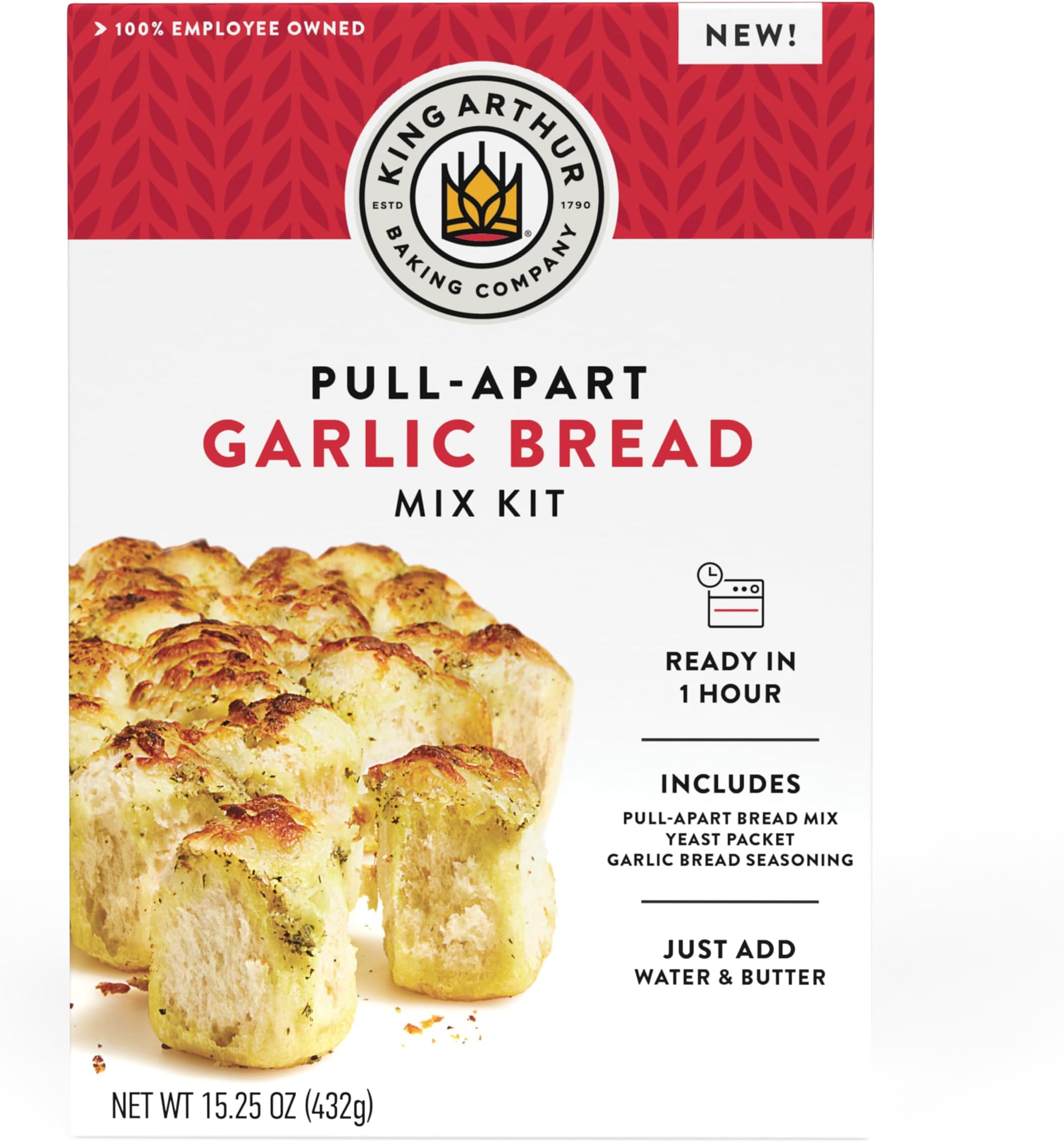 Baking Company Pull-Apart Garlic Bread Mix Kit 15.25 oz., Baking Mix