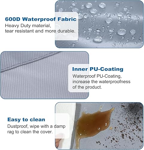 Miniatura 4 de AKEfit Air Conditioner Cover for Outside, Heavy Duty Waterproof AC Defender with Durable Oxford Fabric, Veranda AC Protector (Grey, 24" Wx24 Dx30 H)