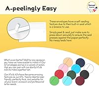 Vista 4 de 200 Pack 5x7 White Invitation Envelopes - For 5x7 Cards - A7 - (5 ¼ x 7 ¼ inches) - Perfect for Weddings, Graduation, Baby Shower - 120 GSM - Peel