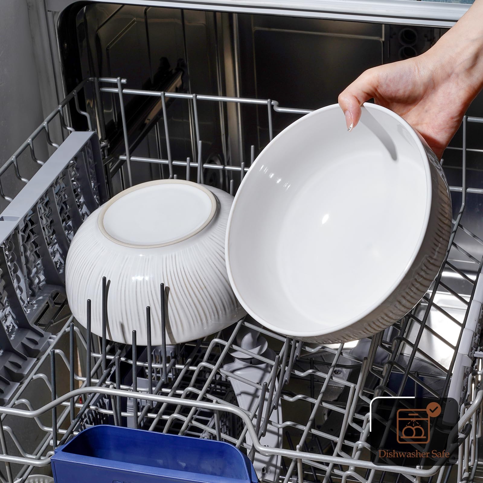 Set 2 Ciotole In Porcellana Grandi Da 2,65 Litri – Insalatiere, Zuppiere, Per Microonde E Lavastoviglie, Bianche
