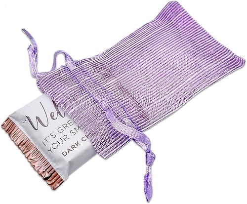 Vista 8 de TheDisplayGuys - 24-Pack Striped Weave Organza Gift Bags w/Drawstrings - Small 3" x 4" - Iridescent - for Party Favors, Samples, Treats