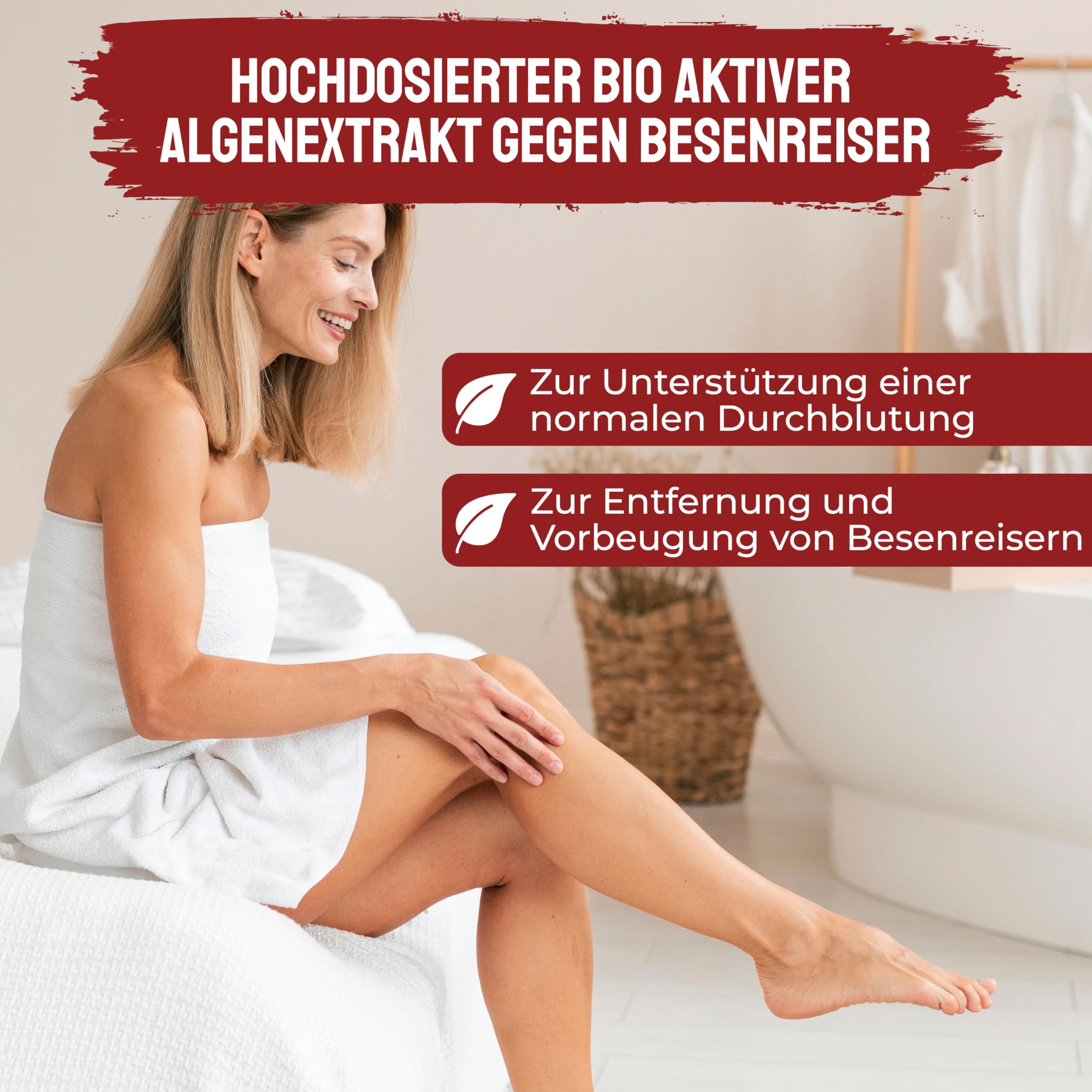 NEU! Aktiv Algensalbe gegen Besenreiser- 200 ml Tiegel-Venensalbe mit Arnika und Vitamin C - zum selber entfernen von Adern-Hergestellt in Österreich