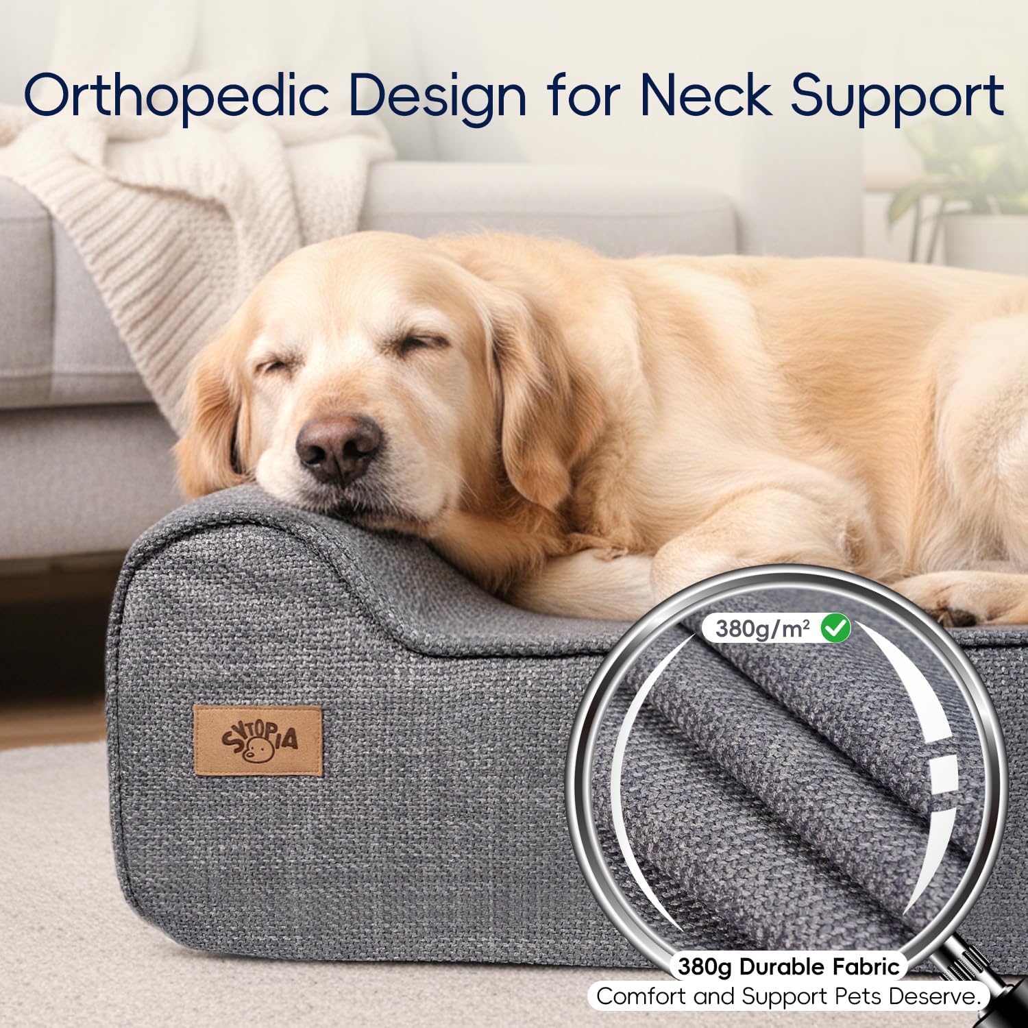 Sytopia XXL Memory Foam Dog Bed: Comfort and Support for Large Senior Dogs