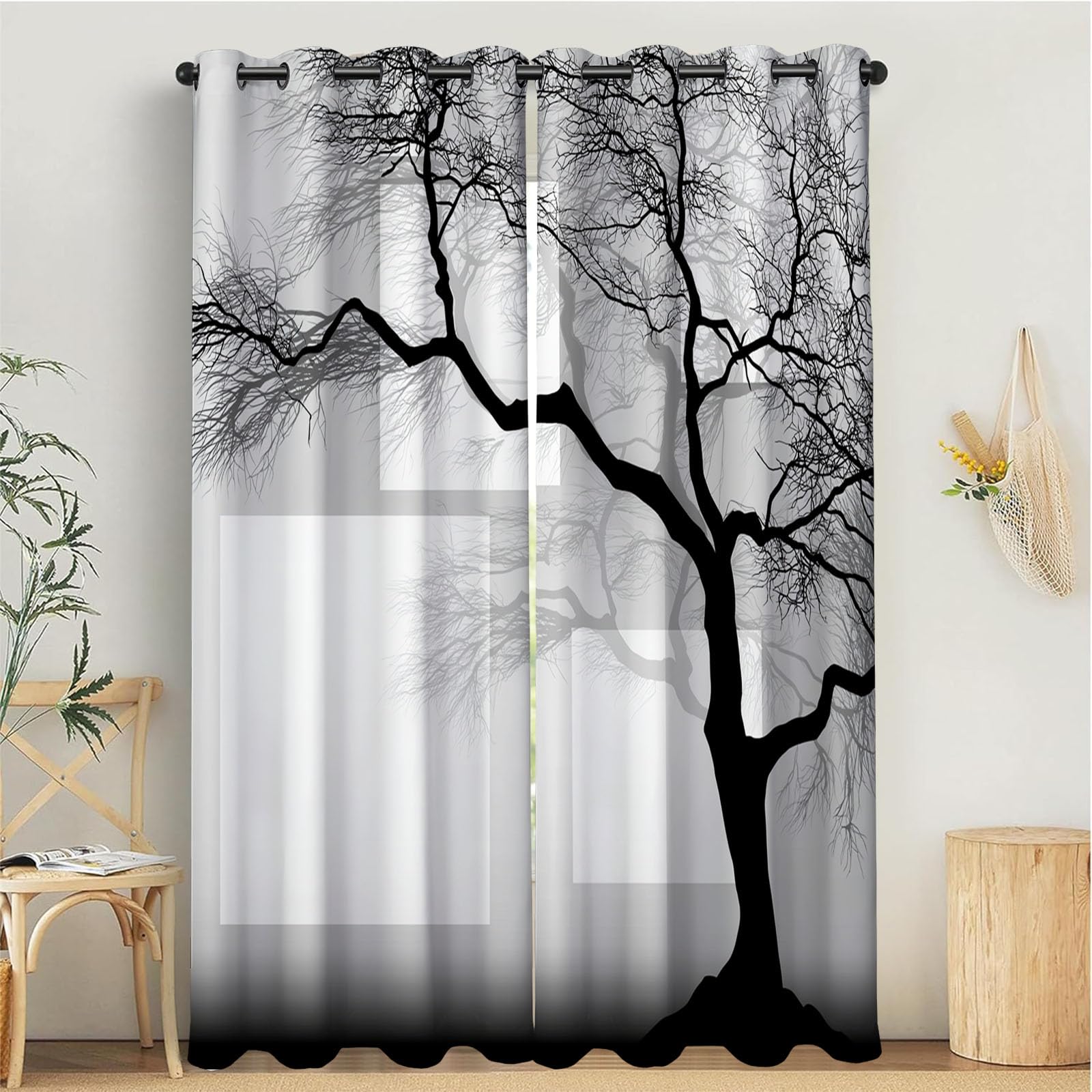 Rideau occultant isolant thermique gris clair 140x240 cm