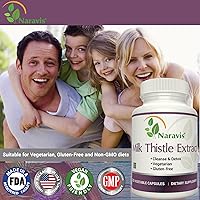 Vista 6 de Naravis Extracto de cardo mariano - Extracto 4:1 - 2000 mg - 120 cápsulas - Apoya la salud del hígado - Sin OMG