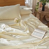 Vista 297 de MooMee Juego de funda de edredón 100% algodón lavado con textura tipo lino, transpirable, duradero, suave y cómodo