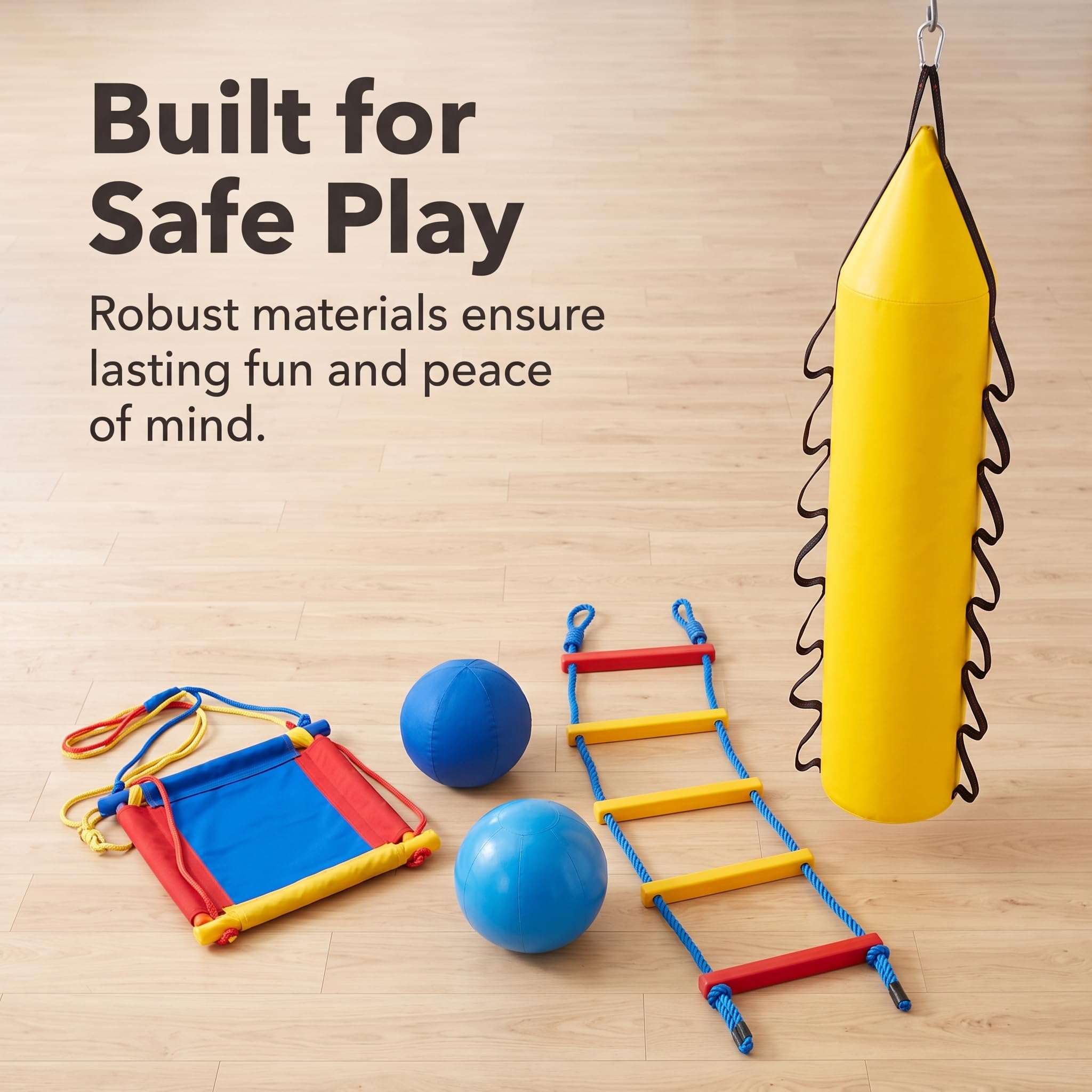 Columpio para niños pequeños, Entrenamiento sensorial para integración, Columpios Infantiles Exterior, Gris Claro, Columpio de Hombre Volador
