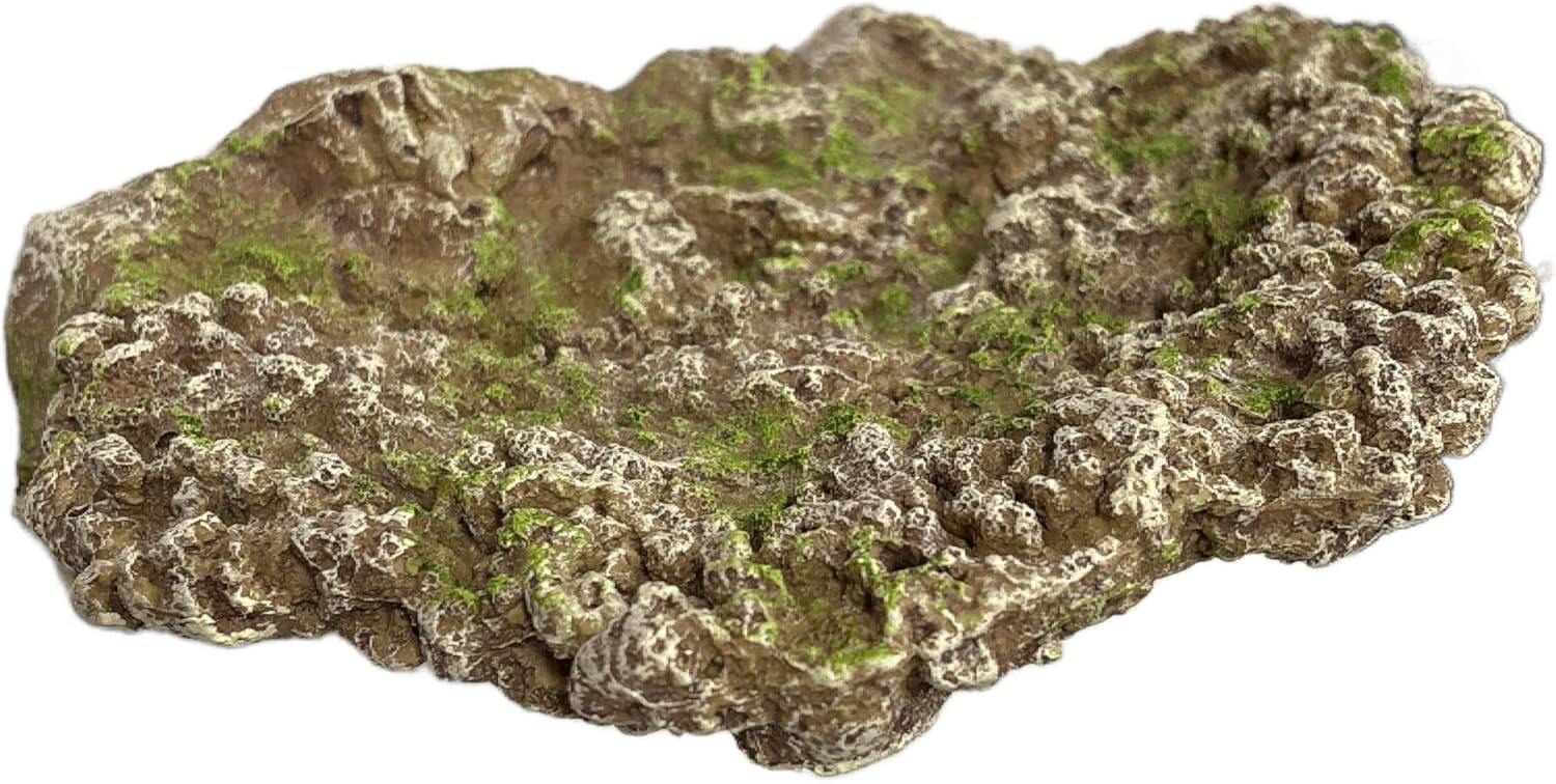 Magnetic Aquarium Resin Rock Shelf for Fish Hide & Decoration for Fresh & Saltwater Aquariums - 11.5" x 8.5" x 3.5"