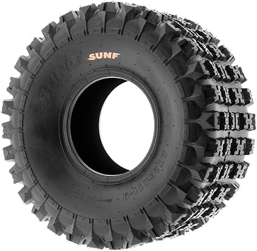 SunF XC ATV UTV Knobby Sport Tires 18x10.5-8 (265/50-8), 6 PR Tubeless A027, Set of 2