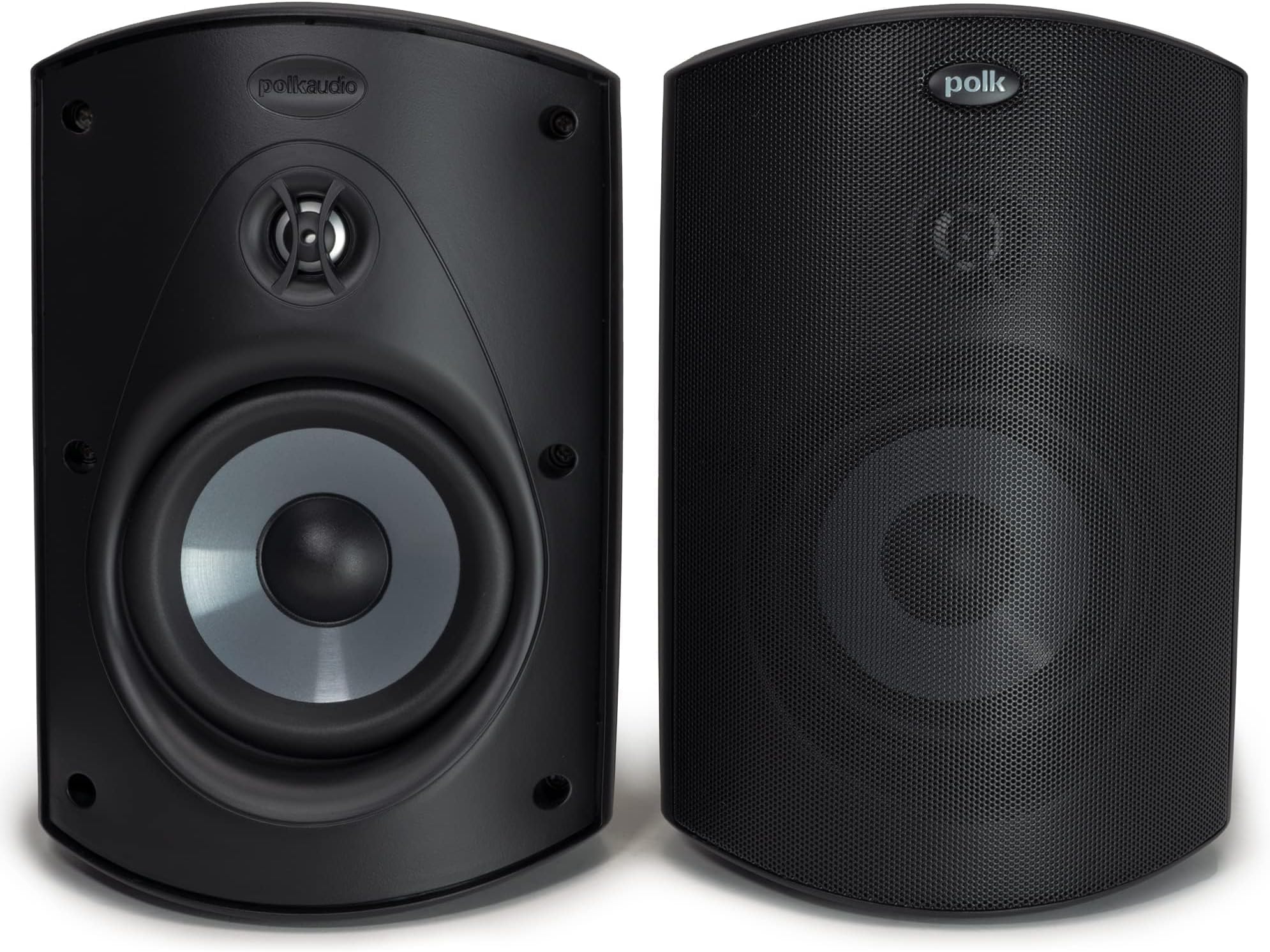 Polk Audio Atrium 6 Outdoor All-Weather Speakers with Bass Reflex Enclosure (Pair, Black), Broad Sound Coverage, Speed-Lock Mounting System (Pack of 8)