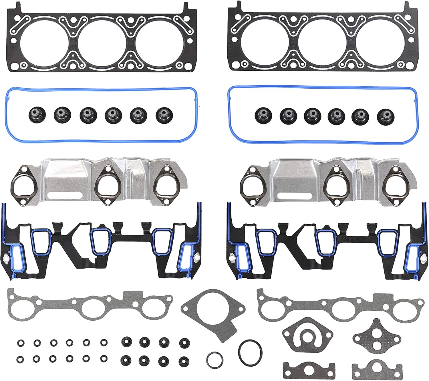 DNJ HGS3147 Graphite Head Gasket Set for 95-99 GM V6 3.1L 191 OHV 12V