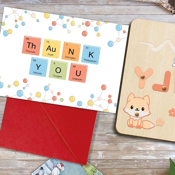 Funny Thank You Card Chemistry Pun Appreciation Greeting Gift