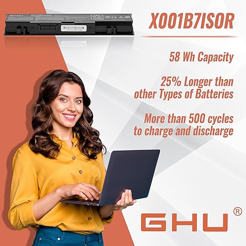 Miniatura 5 de GHU Nueva batería de 6 celdas 58 Wh reemplazo para WU946 KM958 312-0701 312-0702 KM901 KM905 MT264 MT276 MT277 RM803 WU960 RM855 compatible con Dell