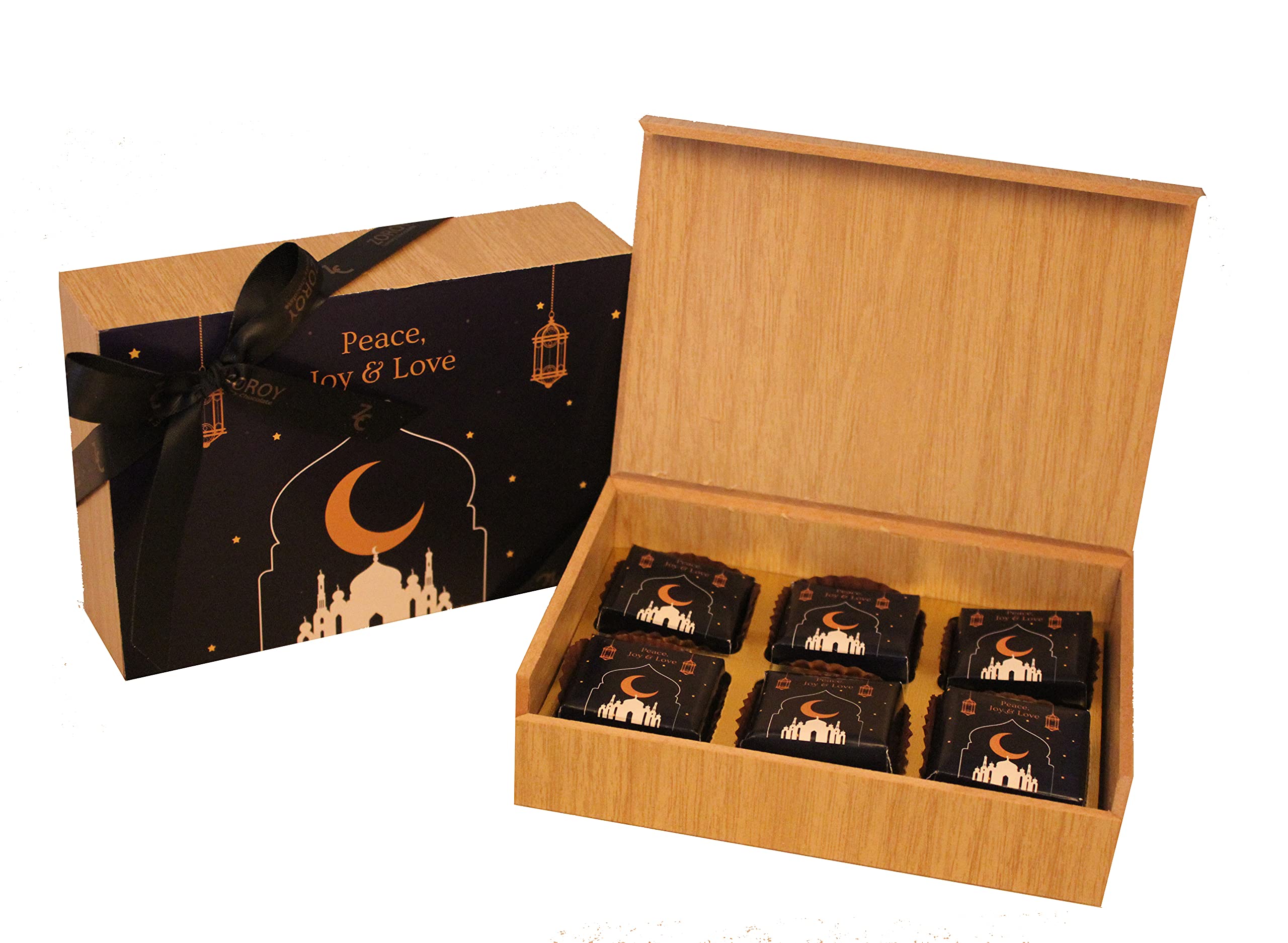 Buy ZOROY LUXURY CHOCOLATE Eid Mubarak Gifts Box Ramadan gift Wooden