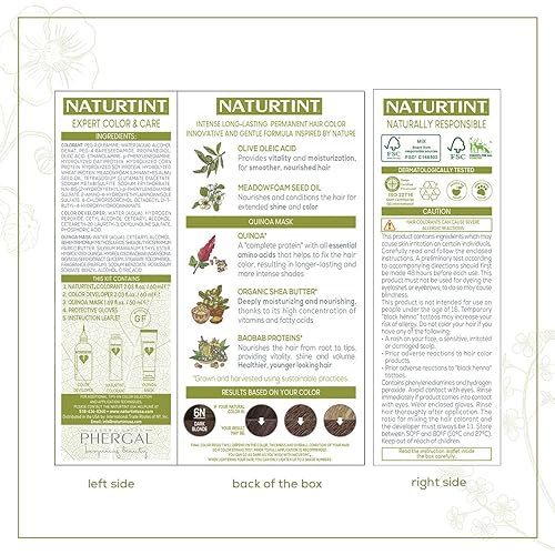 Miniatura 2 de Naturtint Color permanente para el cabello 6N rubio oscuro (paquete de 1), sin amoníaco, vegano, libre de crueldad, hasta 100% cobertura de canas,