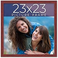 Vista 10 de Marco de fotos de madera maciza marrón de 24 x 24 pulgadas de ancho Profundidad del marco interior de 0.5 pulgadas Marco de fotos tradicional