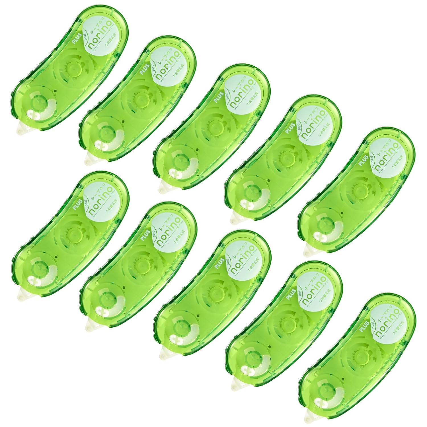 Plus 38-896 Nolino Pod Tape Glue, Clean Removable, 0.2 inches (6 mm) x 32.8 ft (10 m), Pack of 10