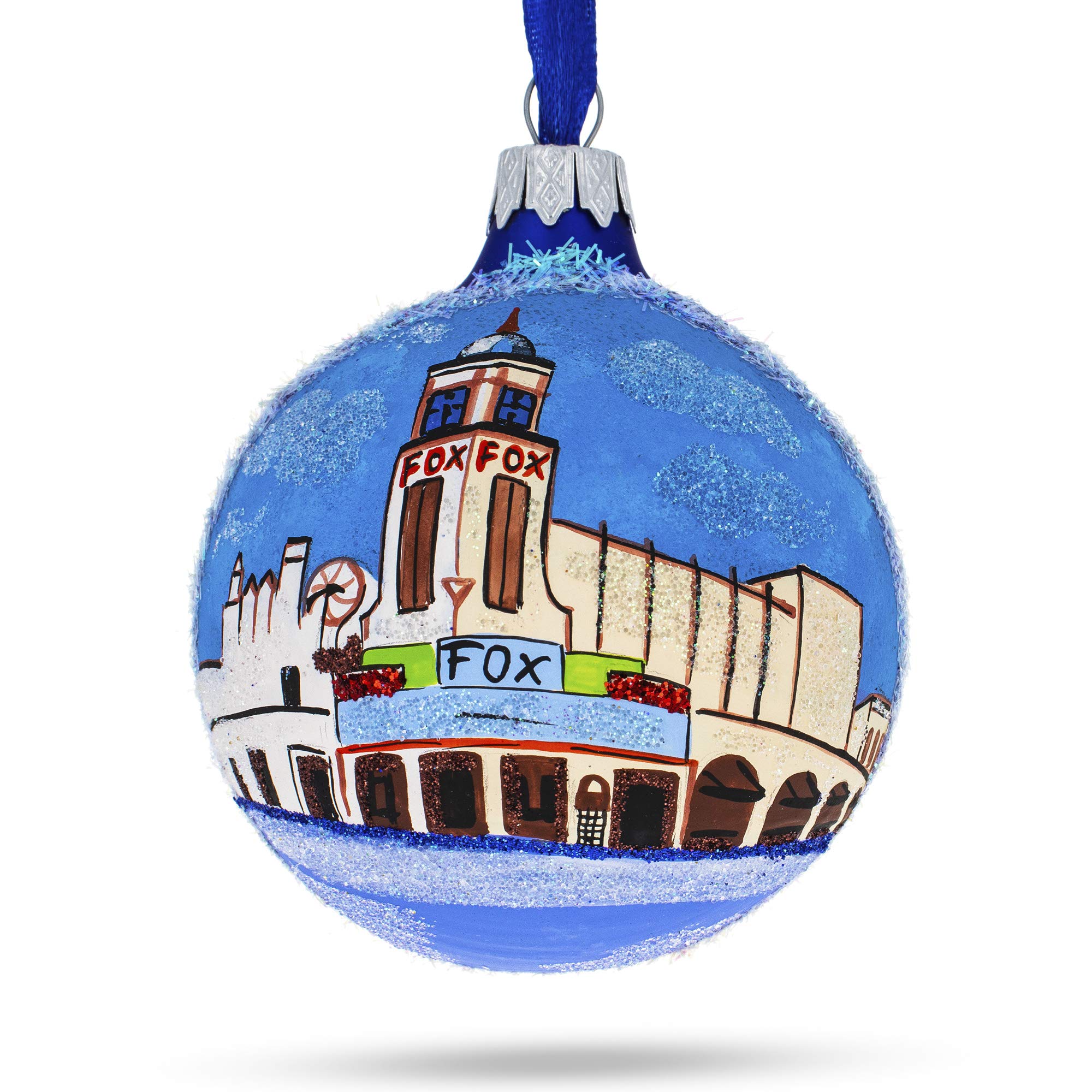 Boule de Noël Bakersfield en verre de 8cm, le cadeau mémorable pour amateurs de voyages