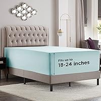 Vista 217 de Empyrean Charcoal Grey Extra Deep Pocket Fitted Sheet Full Size, Hotel Luxury Deep Pocket Full Size Fitted Sheet Only Easily Fits 18 to 24 Inch