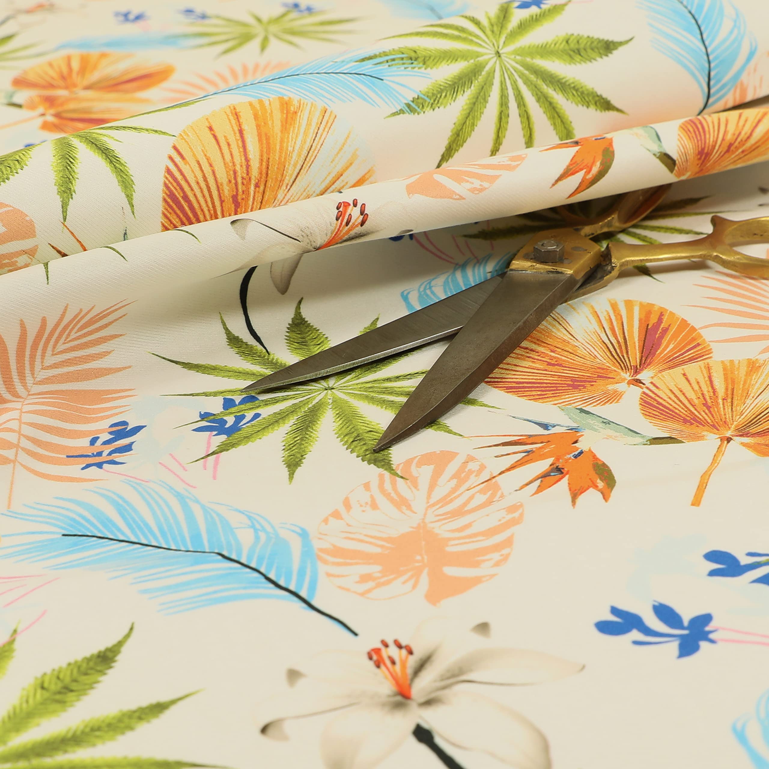 Redbrick Mill Fabrics Flame Retardant Chinese Spring Floral Blossom Pattern Printed Velour Velvet Upholstery Fabrics (Per Metre) โ image 1