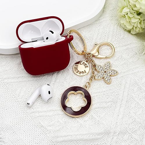 Miniatura 6 de Airpods 4 Fundas de silicona protectora para Airpod 4 con llavero brillante para auriculares inalámbricos Apple AirPods de 4ª generación con kit de