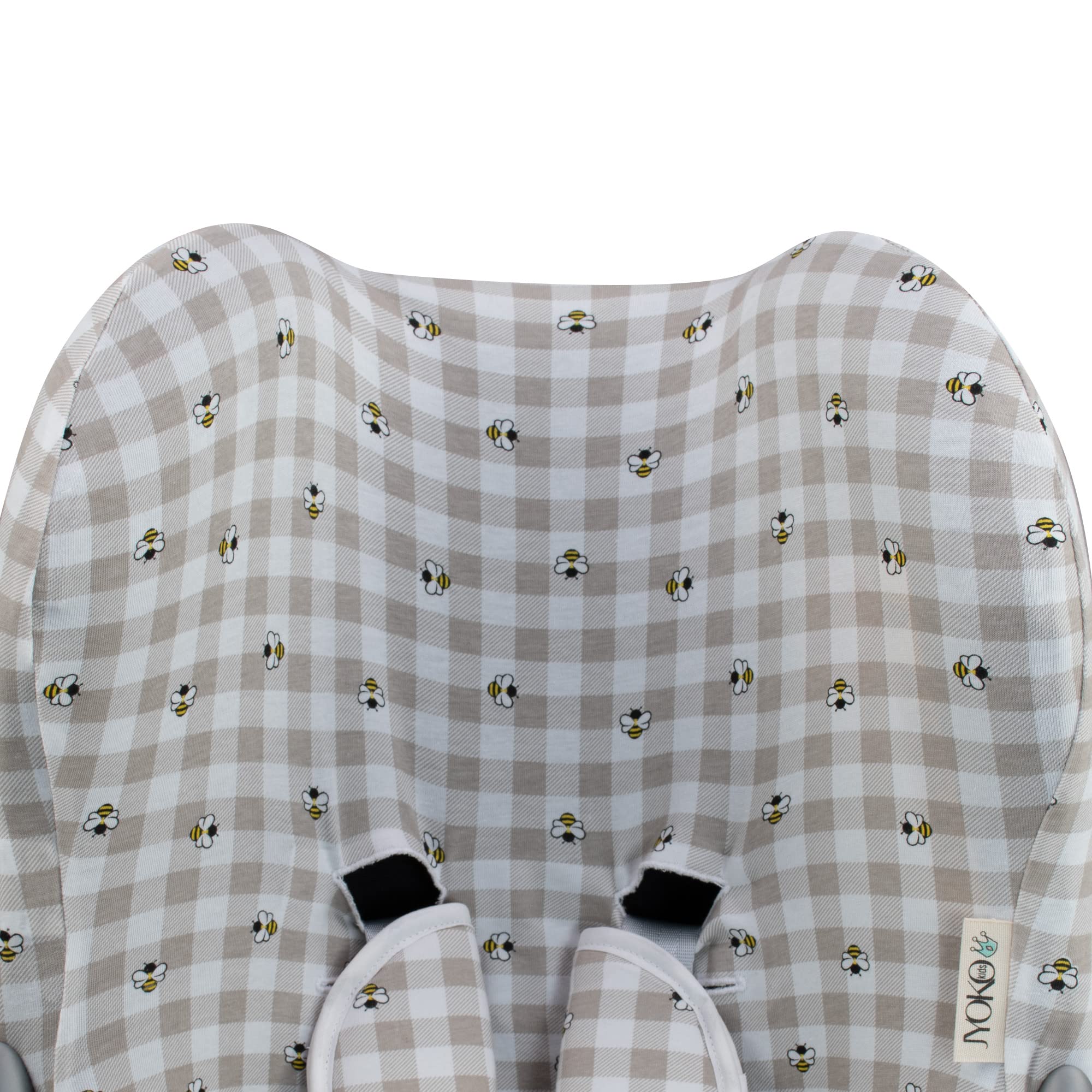 JYOKO Kids Funda de algodón para Silla de Coche Compatible con Maxi Cosi Cabriofix, Portabebe gr 0 (Picnic Vichy)