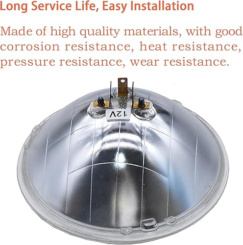 Miniatura 4 de H6024 Super Vision - Faro delantero de cristal con luz halógena sellada, (7 pulgadas redondas, 7.008 in) (110130 W), reemplaza # H6024