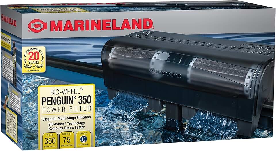 MarineLand Penguin Bio-Wheel Power Filter, Multi-Stage Aquarium Filtration