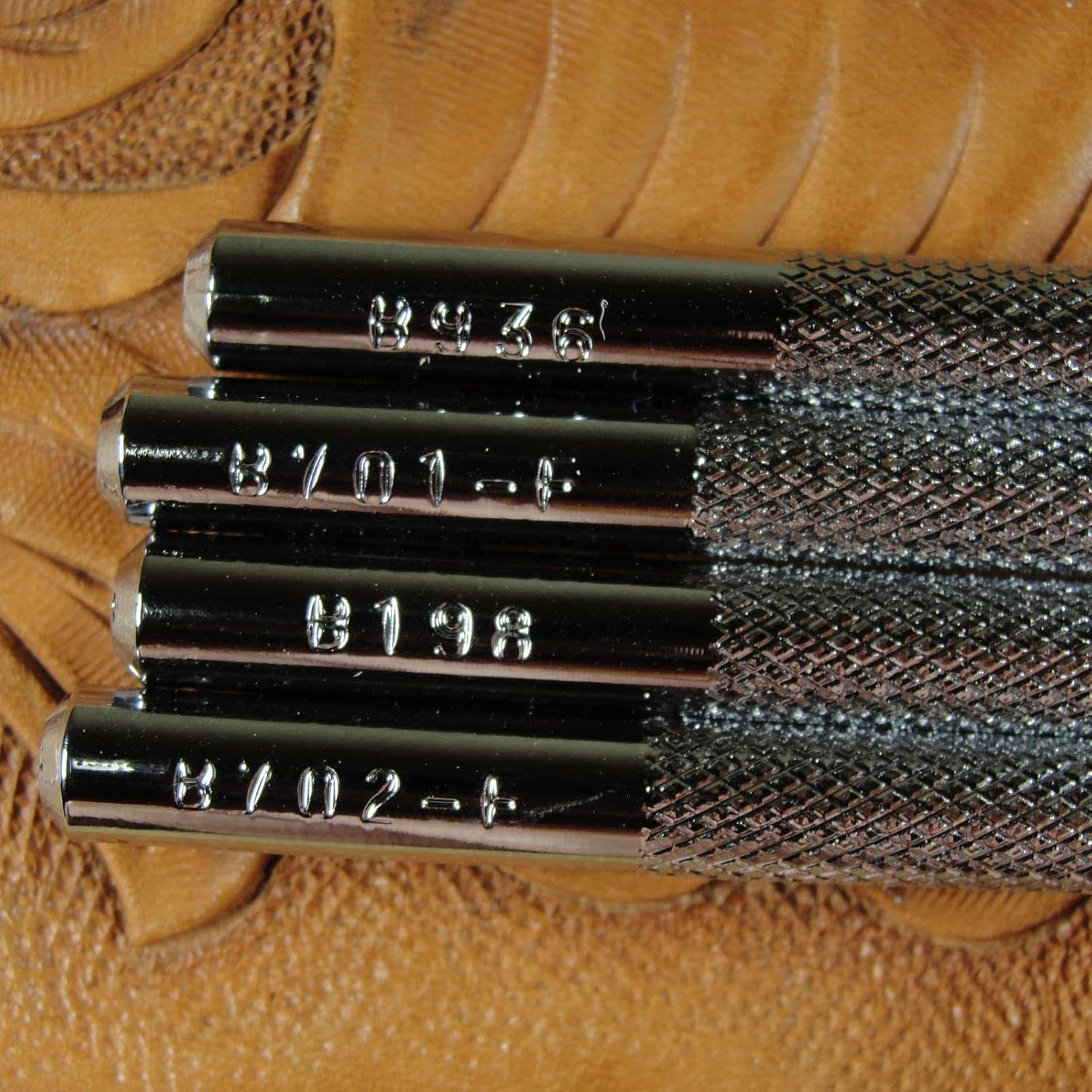 Checkered Beveler Stamps, Set of 4, Japan Select Leather Stamping Tools