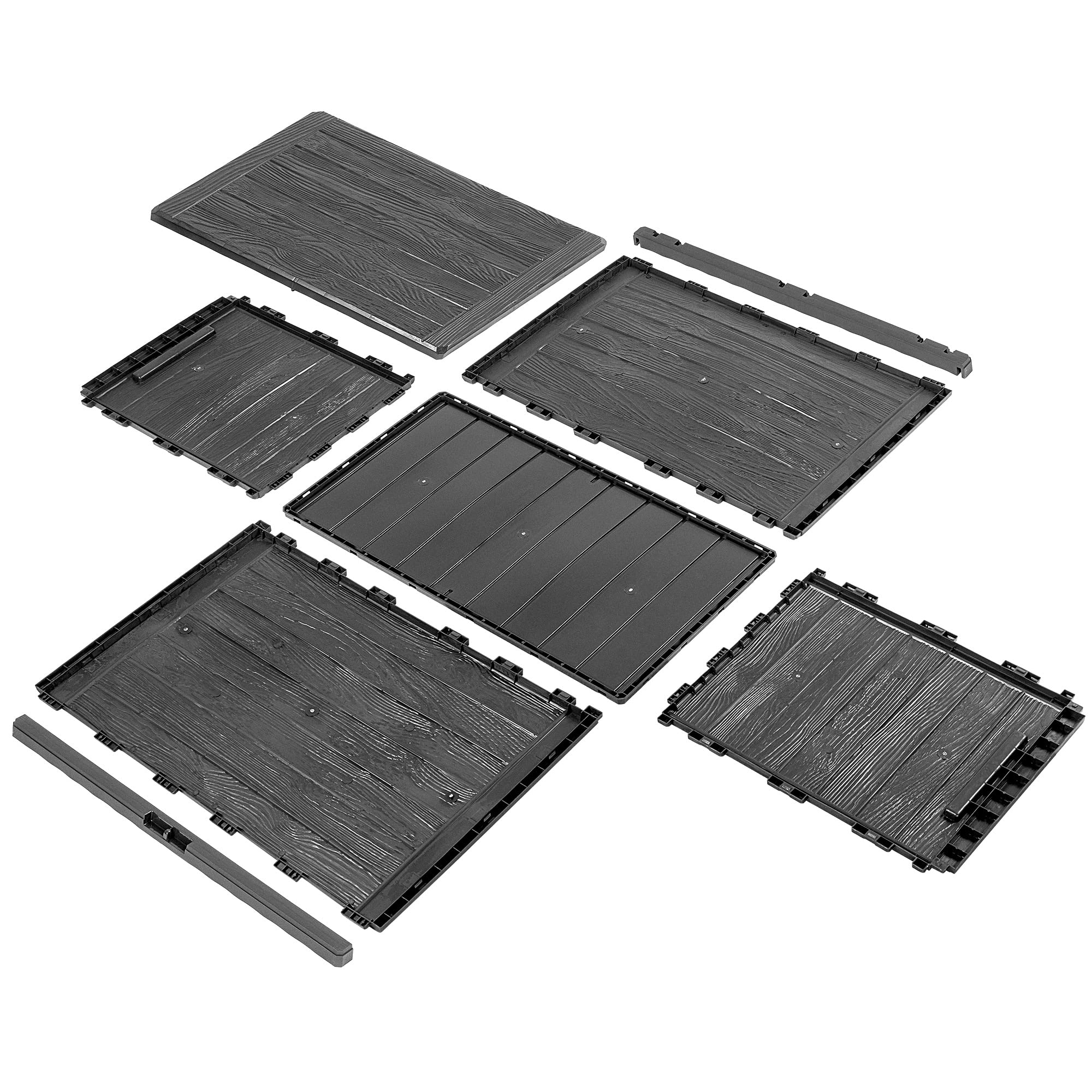 KADAX Baúl de jardín de 190 litros, caja de almacenamiento de plástico, para cojines, juguetes infantiles y cojines de asiento, para jardín y terraza (antracita)