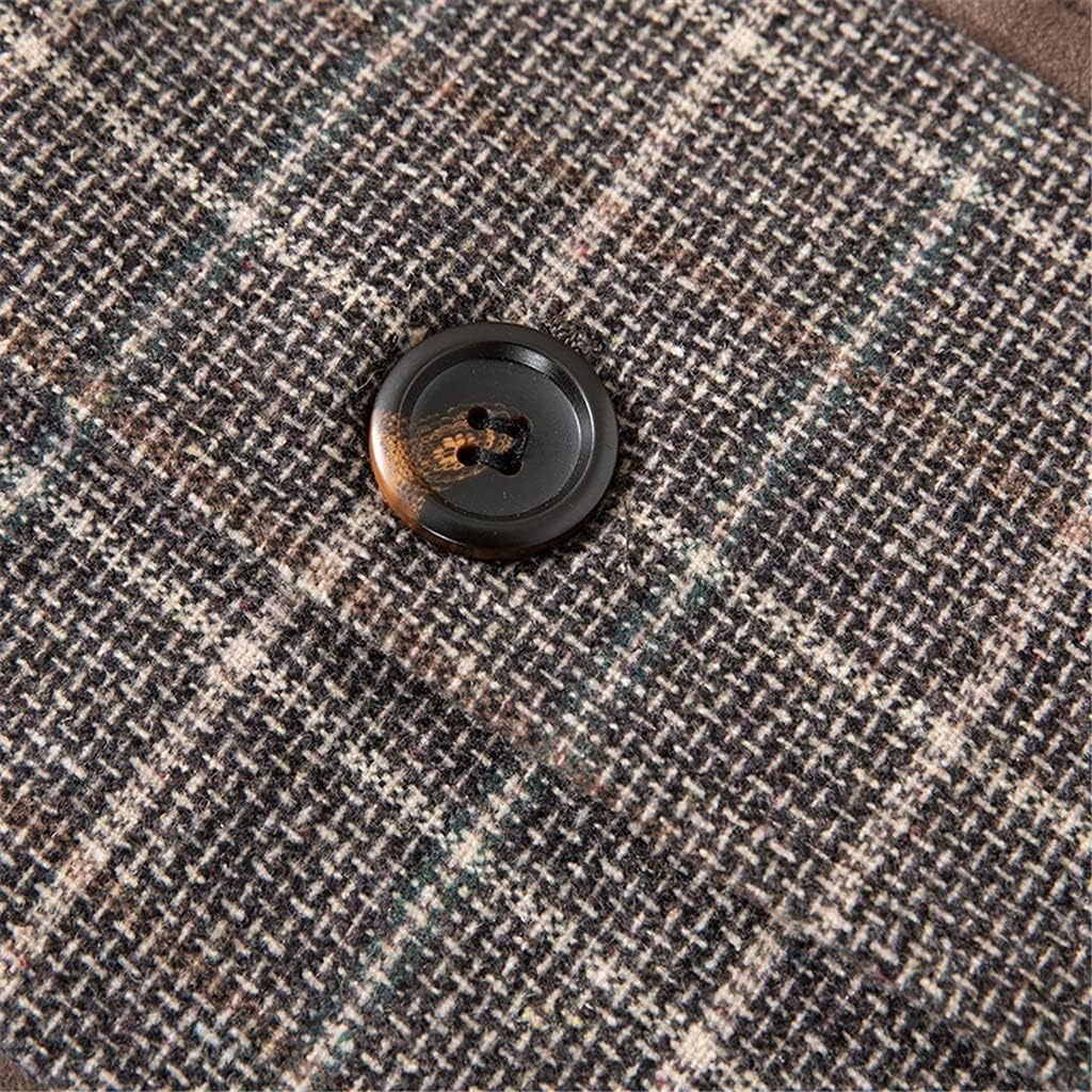 Jacket for Men's Blazers Male British Plaid Slim Business Casual Men Clothing Outwear Suit Jacket(M Code)
