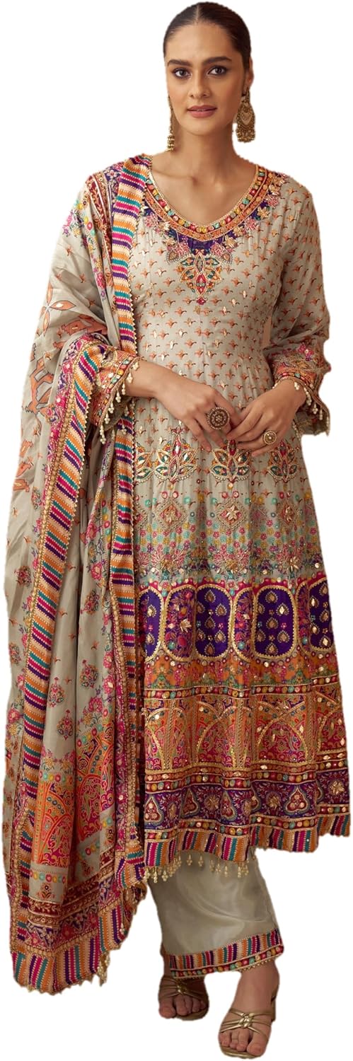 STELLACOUTURE Ready to wear salwar kameez for women, Indian Pakistani traditional ethnic suit, Eid, Wedding, Party 3070-O