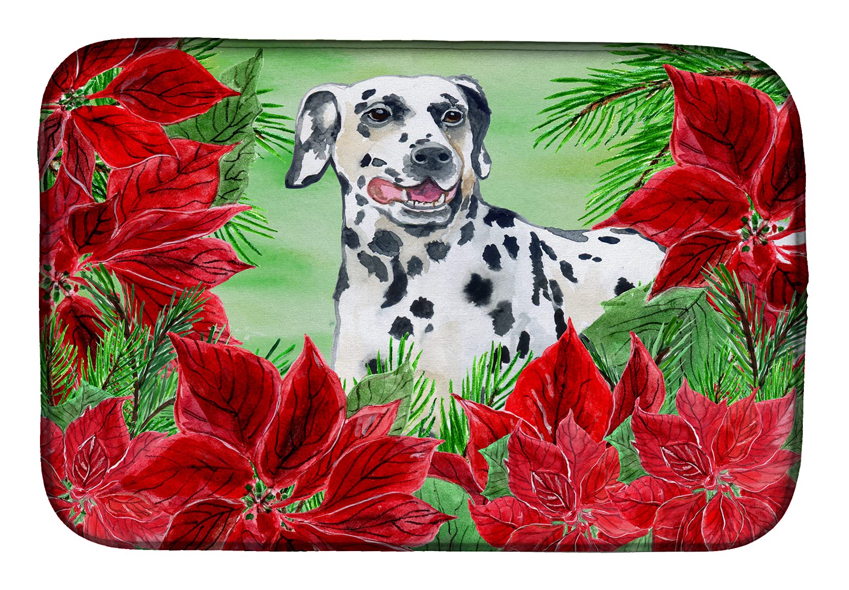 Tapis de séchage de vaisselle dalmatien pour décorer votre cuisine à Noël