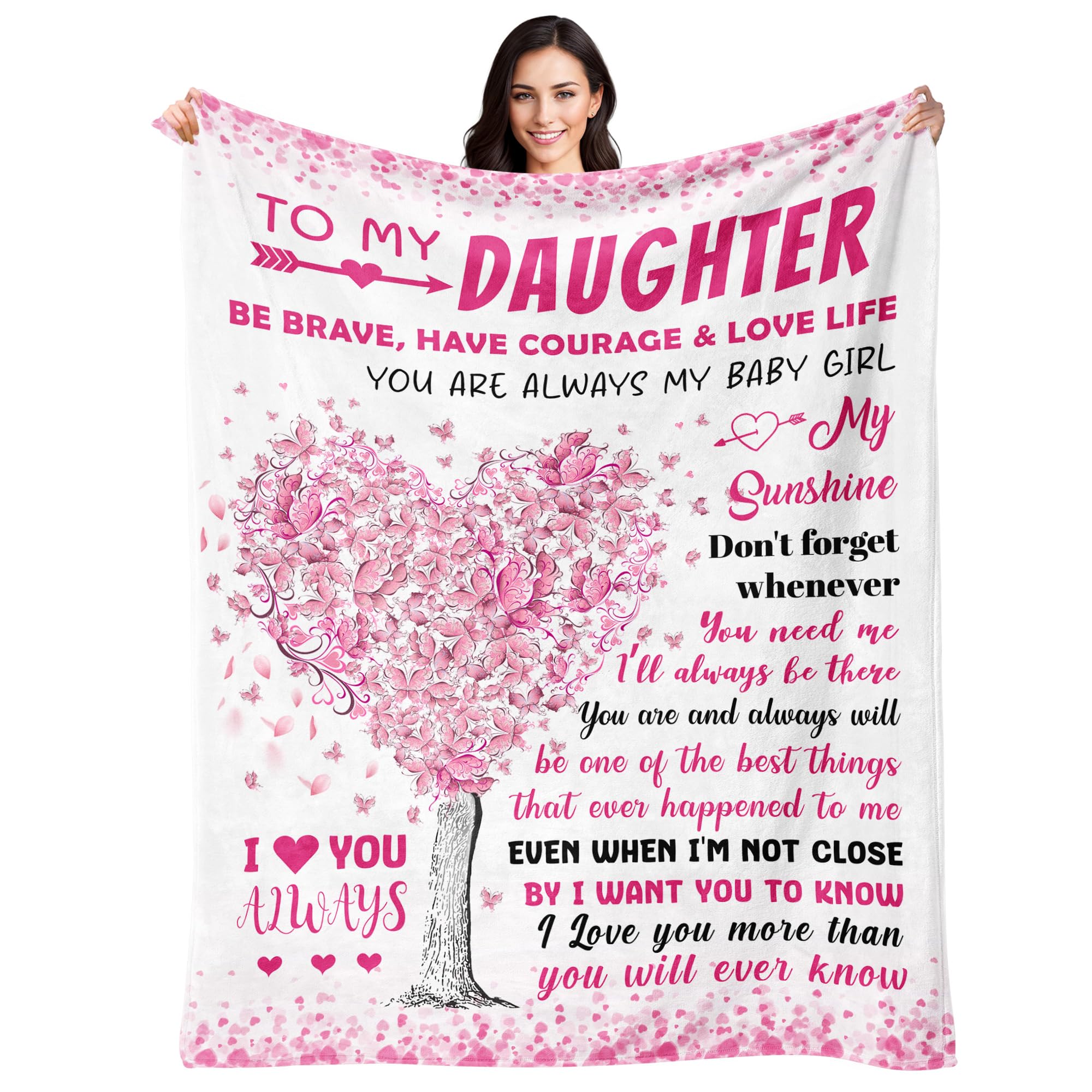 BAOERN Daughter Gifts from Mom Dad - Valentines Day Gifts for Daughter - Daughters Birthday Gift - Best Daughters Ever Gift - Mothers Day Present for
