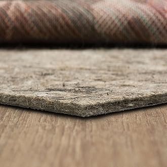Mohawk Home 5' 9" x 9' Non Slip Grip Rug Pad 1/2" Thick Dual Surface Felt Cushion + Rubber Gripper - Safe for All Floors