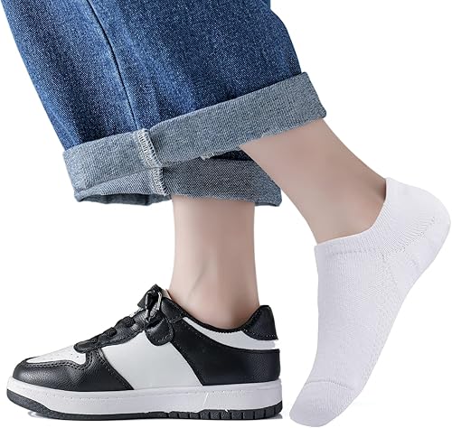 Miniatura 4 de EPEIUS Calcetines invisibles para niños, calcetines sin costuras, de algodón, antideslizantes, de corte bajo, paquete de 6