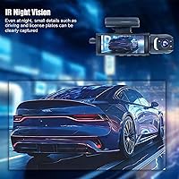 Vista 4 de Cámara de salpicadero delantera y trasera interior, cámara de salpicadero para coches con control de APP, cámara de coche grabadora de conducción