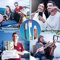 Vista 5 de Cepillos de dientes a granel envueltos individualmente con pasta de dientes, juegos de cepillos de dientes de viaje de 100 picos, cepillos