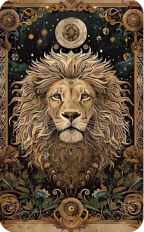 Twelve Constellations Leo Zodiac Metal Tin Sign,Celestial Star Sign Home Decor,Retro Astrology Wall Art for Living Room,Bar,ManCave,Vintage Horoscope Plaque for Astrology Lovers 12x8inch