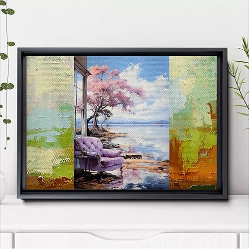 Miniatura 6 de Vintage print print Landscape Wall Art Print, Nature Framed Large Gallery Art, Minimalist Art (with hanging kit)
