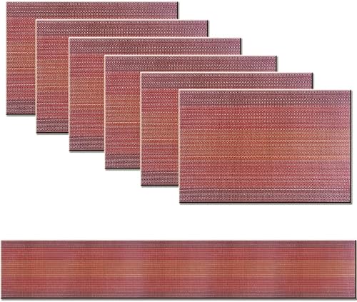 Miniatura 9 de Manteles individuales lavables y fáciles de limpiar, manteles individuales de PVC para mesa de cocina, resistentes al calor, manteles de vinilo