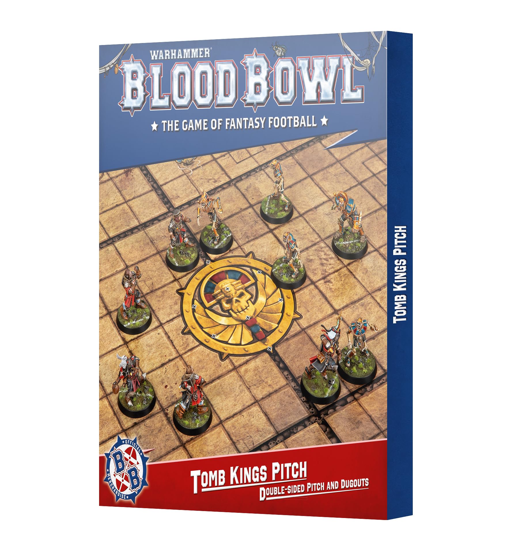 Games Workshop - Blood Bowl: Tomb Kings Team Pitch & Dugouts, Grey Stone and Blue-gray